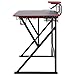 Amazon Basics Rectangular Gaming Computer Desk With Storage For Controller, Headphone & Speaker, Red & Black, 23.4