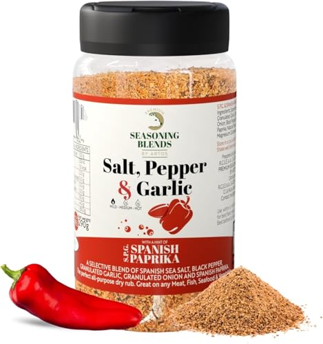 S.P.G. Spanish Paprika -Natural, Mezcla de Especias - Sal Sazonado Premium, Sin MSG y Alérgenos - Condimento/Sazonador Multiuso-Para Carne-Pollo-Ternera-Cordero-Pescado-Verduras-Huevos-BBQ.