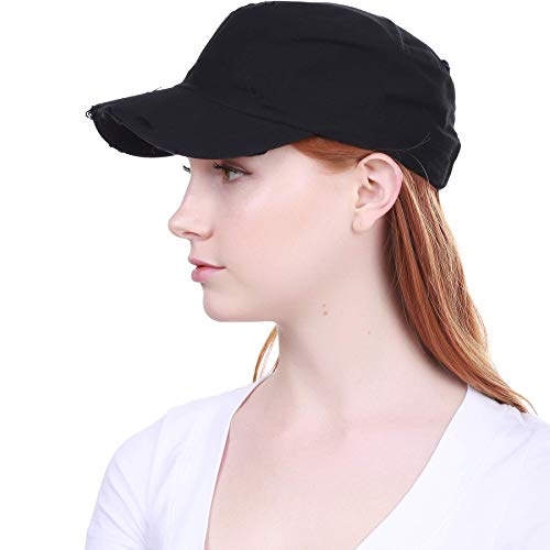Image of Vintage Distressed Cadet Army Cap Basic Everyday Military Style Hat