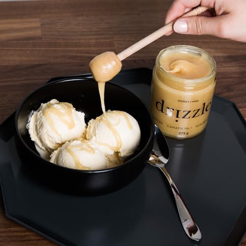 Drizzle Golden Raw Honey - Unfiltered, and Unprocessed - Rich in Nutrients and Beneficial Enzymes - Notes of Dandelion, Mint and Caramel - 100% Raw, Pure Honey - Gluten-Free, Paleo-Friendly (Pack of 2) 375g — view 6