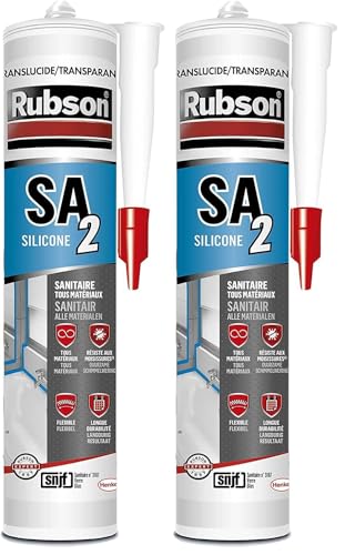 Rubson SA2 Sanitaire Mastic silicone haute performance joint émail et acrylique - 2