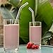 Better Houseware Extra-Wide 10mm Reusable Glass Drinking Straws (Set of 5 + Cleaning Brush)