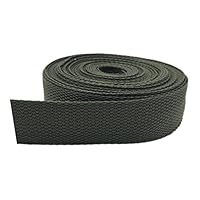 Strapworks Fettuccia leggera in polipropilene – Cinghia in poliestere per riparazione di attrezzi fai da te, collari per animali domestici, artigianato – 3,8 cm x 9,1 m – grigio argento