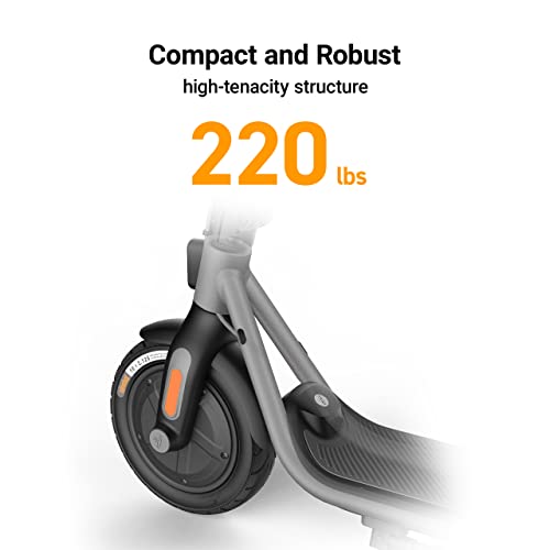 Segway Ninebot D18W Electric Kickscooter- 500W Hub Motor, 11.2 Miles Range & 15.5Mph, W/T 10" Pneumatic Tires, Dual Brakes, Commuting Electric Scooter For Adults & Teens #TOP5