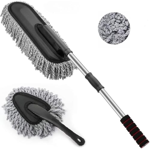 Image of Flexible Car Duster, Microfiber Flexible Car Duster Car Wash| Dry /Wet Home, Kitchen, BZ Office Cleaning Brush with Expandable Handle (Combo 5 Pcs)