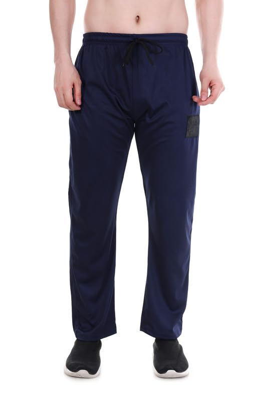 Navii Men’s Track Pant Lower | with Side Pockets Lycra Stretch Fabric | Straight Fit Stylish Track Pant for Men