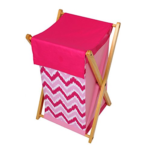 Bacati - Mixnmatch Ikat Chevron Pink Baby/toddler Collection (Hamper)