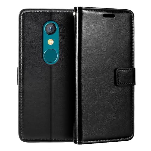 PU���U�[�蒠�^�P�[�X �Ή�Unihertz Jelly Star�Ƃ̌݊�������A�J�[�h���[�E�}�O�l�b�g���E�X�^���h�@�\�t���t���b�v�J�o�[�őS�ʕی� (�u���b�N)