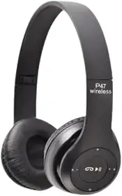 Fone Bluetooth 5.0 Sem Fio P47 Dobrável com Rádio FM Entrada Auxiliar Microfone Integrado