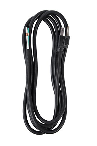 nVent Gardner Bender PS913163 9 ft 16/3 SJTW Replacement Power Cord, 13A 125V Heavy Duty Appliance & Power Tool Cord with NEMA 5-15 Plug & Pigtail End, Black (Formerly: Bergen)