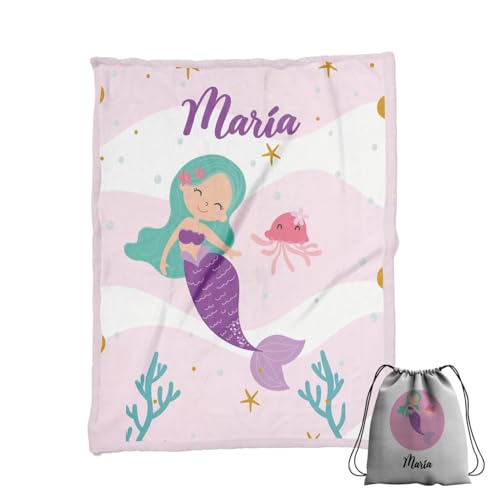 ZPUBLI+ Manta Personalizada con Nombre y Texto. Regalo Original