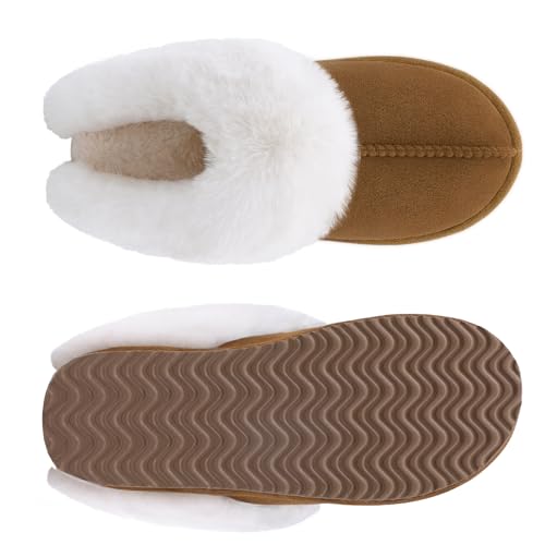 Litfun-Fuzzy-House-Slippers-for-Women-Fluffy-Memory-Foam-Suede-Slippers-with-Faux-Fur-Collar-Indoor-Outdoor 41cI60FgPQL