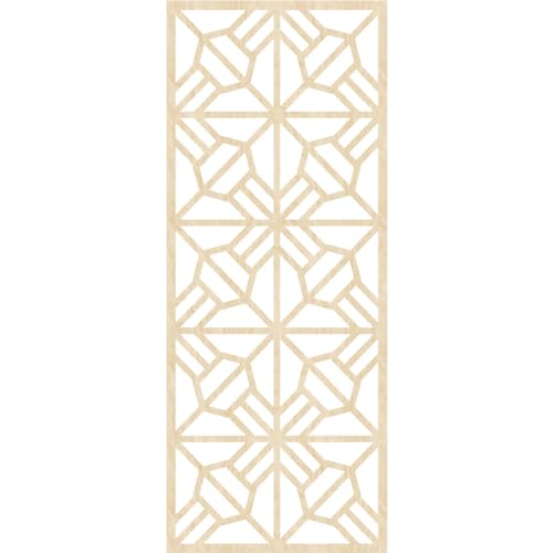 Image of 19 3 /8 inchW x 49 3 /8 inchH x 1 /4 inchT Auburn Decorative Fretwork Wood Wall Panels, Birch