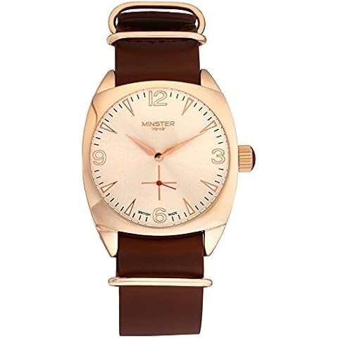 Minster 1949 Mens Burlington Brown Leather Strap Watch MN04RGRG10 Cover