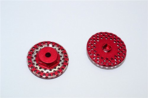 GPM For Traxxas LaTrax SST & LaTrax Teton Upgrade Parts Aluminum Brake Disk Hex Adaptors (12mmx6.5mm) - 2Pcs Red