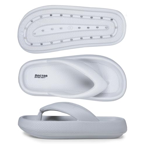 Image of DOCTOR EXTRA SOFT Women's Classic Ultra Soft Flip Flops /Slippers with Cushion FootBed for Adult | Comfortable & Light Weight| Stylish & Anti-Skid| Waterproof & Everyday Use Slip-on Ladies Girls D-541
