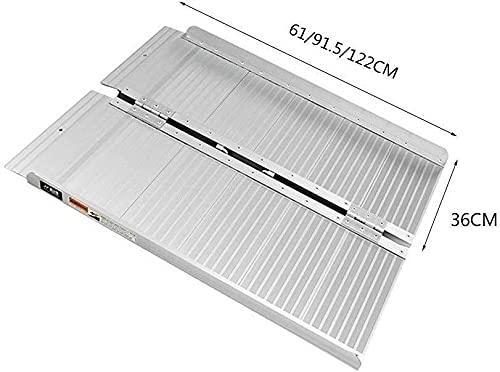 Curb ramp for Driveway, Threshold Ramp Foldable Ramps, Aluminum Alloy Portable Ramps Outdoor Step Kerb Ramps Motorcycle (Size : 36 * 61CM)