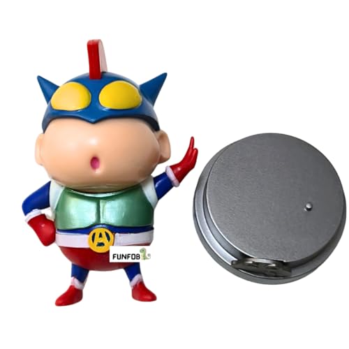 Image of FUNFOB Shinchan Action Figure Height-13cm Collectible for Anime Fans Action Kamen Toys PVC Multicolour | Shinchan Silver Stand