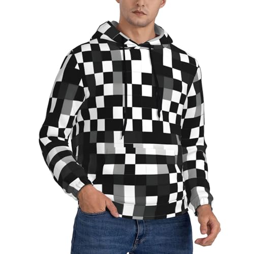 Sweat à capuche carreaux homme stylé pour vos sorties urbaines