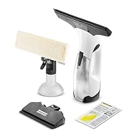 Krcher Window Vac WV 2 Plus N, Battery Running Time: 35 min, LED Display for Battery Status, 2 Suction Nozzles, Spray Bottle with Microfibre Cloth, 20 ml Window Cleaner Concentrate