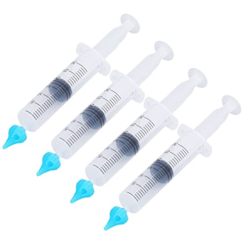 Seringue de Cire D'oreille, 4 Pièces 30 Ml Enfants Adultes Nettoyant de Cire D'oreille Dissolvant Seringue Outil de Rinçage de Cire D'oreille pour L'irrigation de Nettoyage Cover
