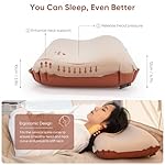 Naturehike Camping Pillow with Memory Foam, Self-Inflating Portable Pillow, Camping Essentials, Ergonomic for Neck Support, Travel Pillows for Camping, Airplanes, Hiking, Backpacking, Hammock - Image 3