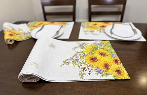 55% Off Sunflower Placemats Set of 4 - Washable & Heat Resistant - Image 6