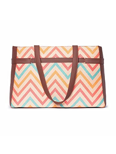 Image of ZOUK Urban Escape Bag | Stylish Vegan with Laptop Compartment, Trolley Sleeve & Anti-Theft Pocket |