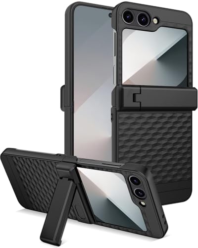 Miimall �Ή� Galaxy Z Flip 6/Flip 7 FE �P�[�X �L�b�N�X�^���h�t�� �q���W�ی� �����Y�ی� �X�N���[���v���e�N�^�[�t�� Flip6/7 FE�p�t���J�o�[ �h�o �ϏՌ� ����~�� ���P�[�X �܂�� �M�����N�V�[Z �t���b�v