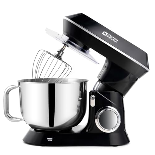 Kitchen in the box Stand Mixer, 900W 7.5QT Kitchen Electric Mixer, 6-Speed Tilt-Head Food Mixer for Baking with Dough Hook,Wire Whip,Beater (Black)