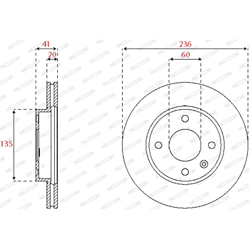 Ferodo DDF2688C disque de frein avant pour supprimer vibrations sur Opel Karl