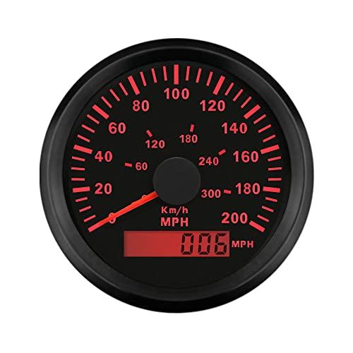 Image of ELING GPS Speedometer Odometer 0-200MPH 0-300KM /H for Car Motorcycle Racing 85mm with Backlight