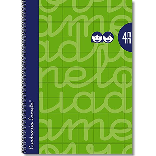 Lamela - Cuaderno con espiral, folio, tapa dura, talla 80 páginas/4 mm