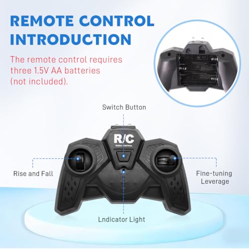 Hélicoptère télécommandé mini drone bleu pour ados de 14 ans et plus - 4