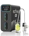 Ecoviva E8 Reverse Osmosis Water Filter, 800 GPD Water Purifier, 9-Stage Filtration Undersink RO System, Reduces TDS, 2.5:1 Pure to Drain, Tankless, LED Smart Faucet