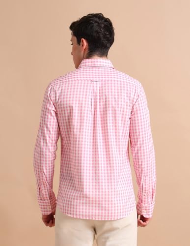 Image of U.S. Polo ASSN. Checkered Tailored Fit Shirt for Men - 100% Cotton, Breathable & Comfortable, Full Sleeves Casual Shirt for Men