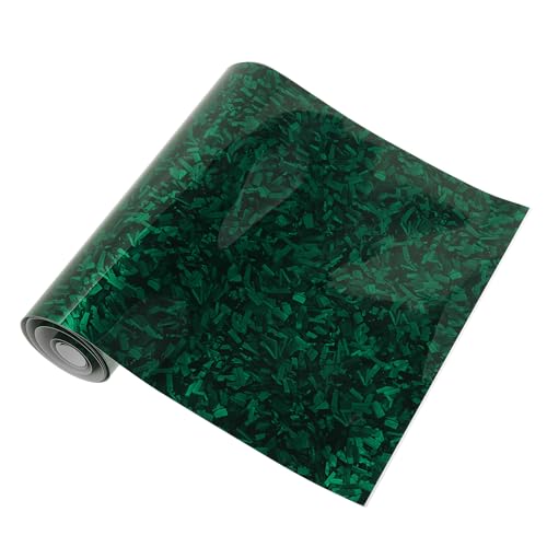 Vinyle pour voiture carbone brillant fleur verte 5,5 Mil revêtement PET haut de gamme