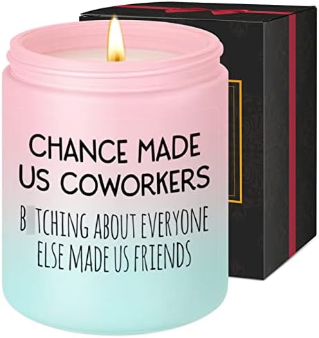 LEADO Coworker Candle - Work Bestie Gifts for Women, Men - Going Away Gift, Coworker Leaving Gifts, Thank You Gifts, Farewell Gifts for Coworkers - Friend Gifts, Funny Birthday Gifts for Women