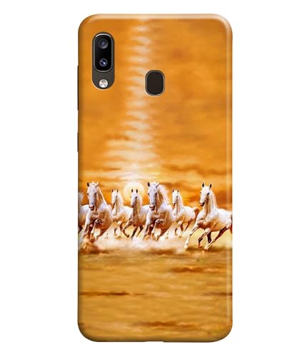 Image of Horse Running Painting Printed Hard Back Case Cover Compatible for Samsung Galaxy F22 / Samsung Galaxy M22 (Multicolor) - D1667