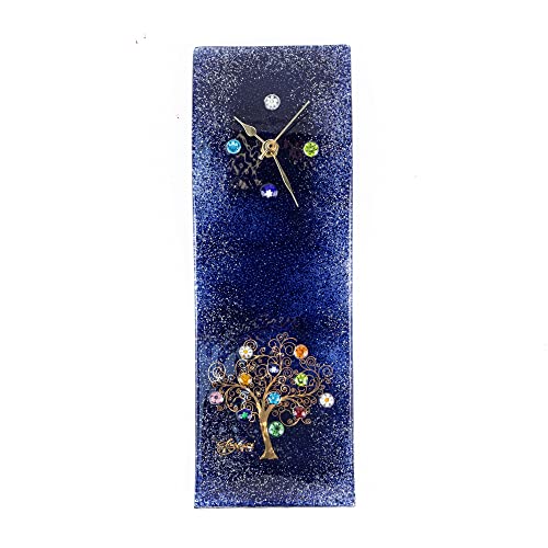 Sospiri Venezia Wall Clock Murano Glass Silent Mechanism Decorated with Murrines and Gold Leaf Gift Handmade Made in Italy (10x30) - Image 2