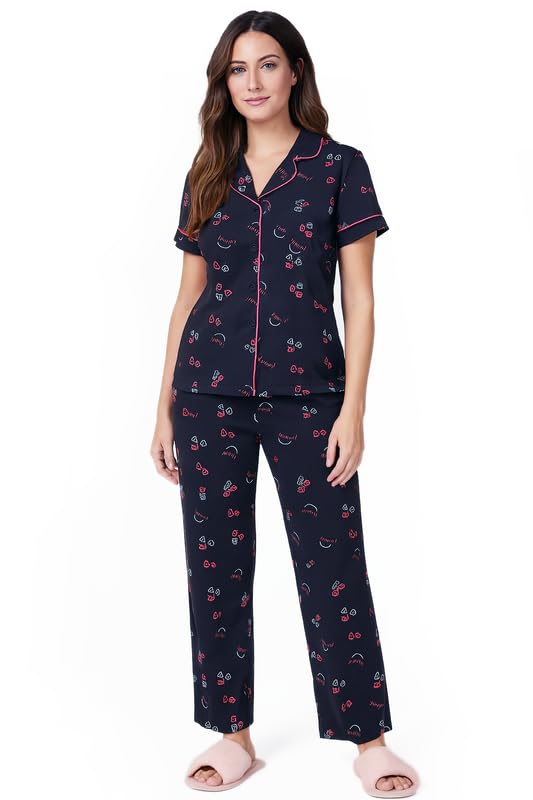 wonder kids Wonder Sonia Women Front Open Shirt & Pyjama Set - Night Dress for Women, (Wine Color)-picture-53