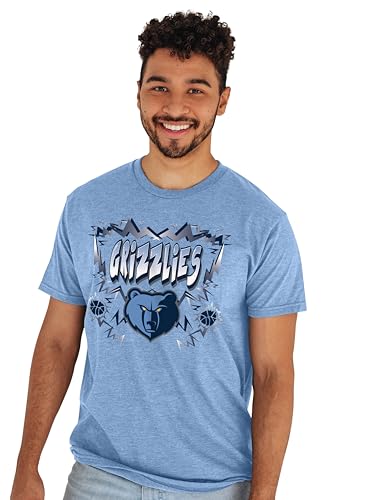 Memphis Grizzlies NBA Officially Licensed T-Shirt Heathered Team Color Basketball, Large