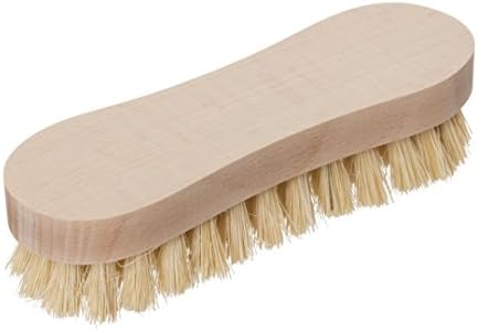 Redecker Tampico Fiber Scrub Brush with Untreated Beechwood Handle, 6-1/2 inches, Durable Natural Bristles are Heat-Resistant and Retain Shape, Made in Germany