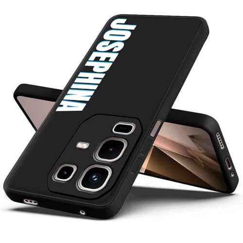 Image of Fashionury Back Cover Case for Infinix Note 50s 5G | Matte Soft Silicon Flexible | Camera Bump Protection | Customized Name with Your Phone Back Cover Black (Pattern 3)