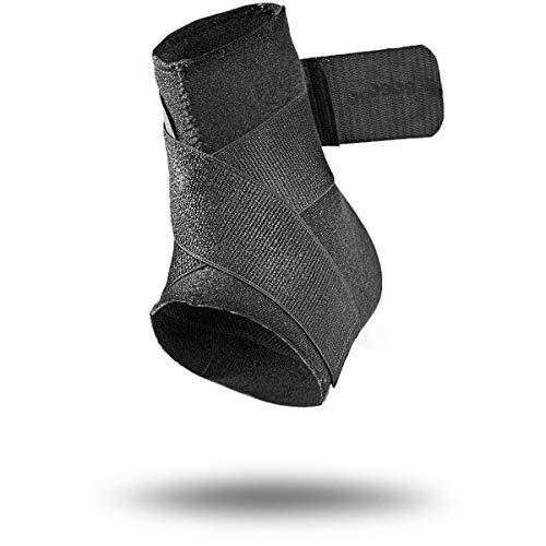 Mueller Ankle Support with Straps, Black, Large