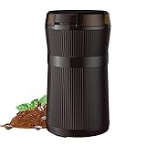Elemore Home Coffee Grinder Electric, 200W Coffee Bean Grinder w/ Stainless Steel Bowl, 50g Spice Grinder for Coffee Beans, Spice, Dry Herbs, Cinnamon, Clear Lid, Safety Switch, Easy to Clean, Brown