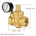 Water Pressure Regulator 1 inch DN25 Brass Pressure Reducing Valve Adjustable for RV and Household Water System