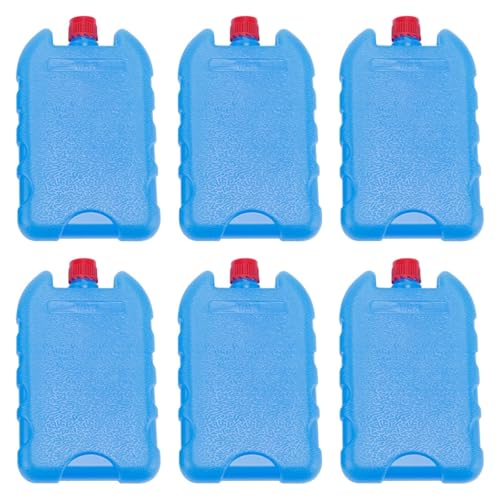 Menolana 6 Pieces Ice Cooler Blocks Ice Brick Packs for Cool Bag Lightweight Freezer Blocks for Picnics Beach Family Outdoors Camping