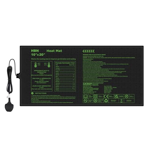 Durable Seedling Heat Mat,Waterproof Hydroponic Heating Pad,Seedling Heating Pad for Winter Indoor Seedling Germination and Greenhouse(10x 20,1pc)