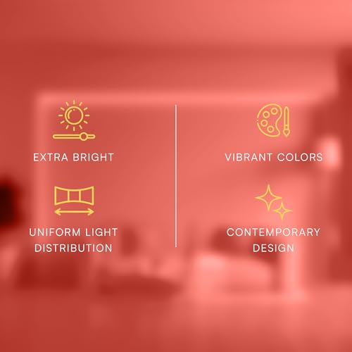 Image of MAGIK Ultima Square Sleek 20W (Red) LED Batten | T5 Tube Light | High Brightness Accent Light | Energy Efficient | Polycarbonate Body | Ideal for Home & Decorative Use | Pack of 1